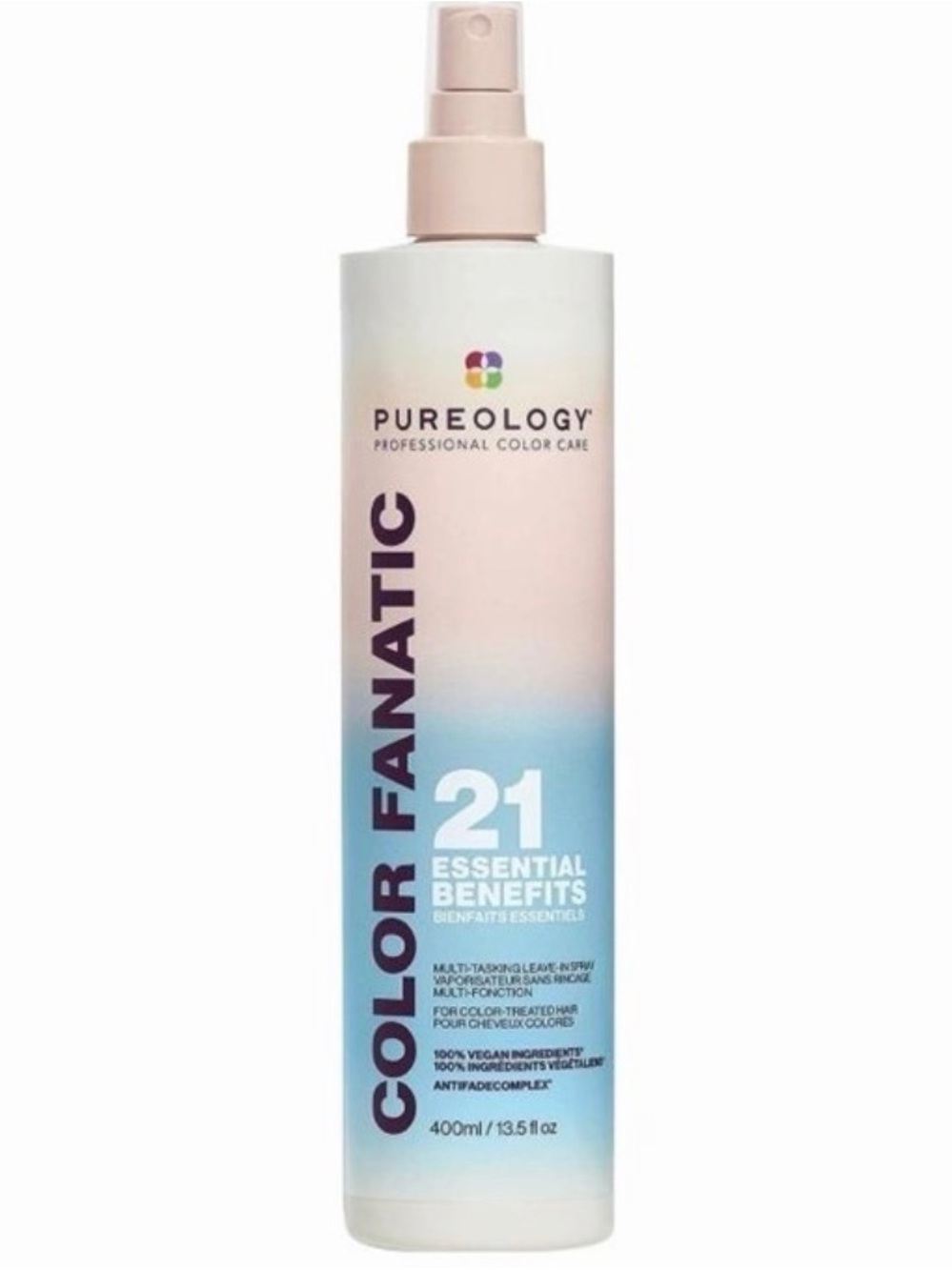 Pureology Color Fanatic 21 Leave-In Spray Pink and Blue Bottle